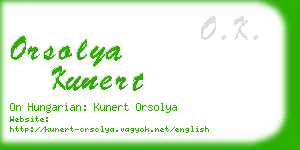 orsolya kunert business card